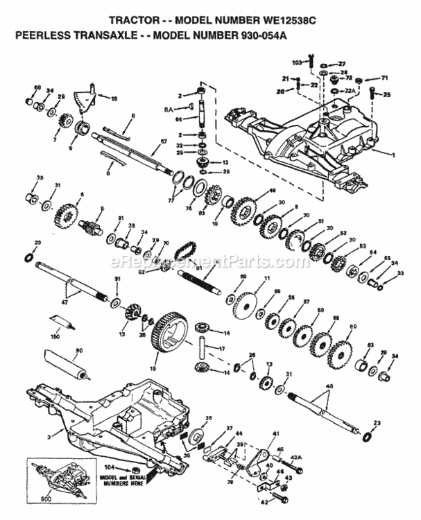 Page H Diagram and Parts List for WE12538C 1997 Husqvarna Lawn Tractor