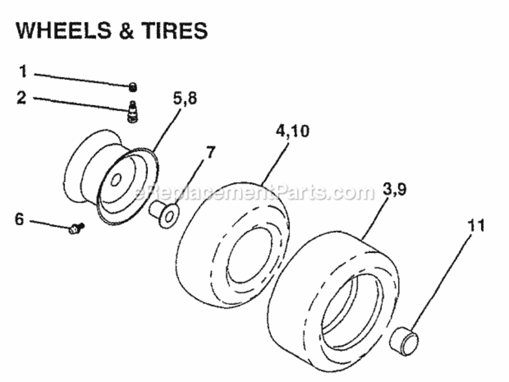Page K Diagram and Parts List for WE12538E 1997 Husqvarna Lawn Tractor