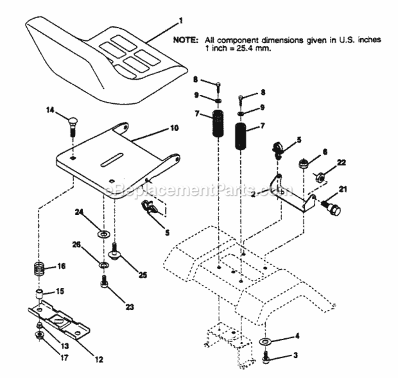 Page I Diagram and Parts List for WE125N38A 1999 And Before Husqvarna Lawn Tractor