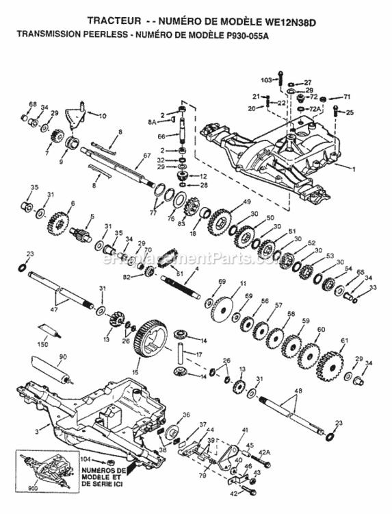 Page J Diagram and Parts List for WE12N38D 1997 Husqvarna Lawn Tractor