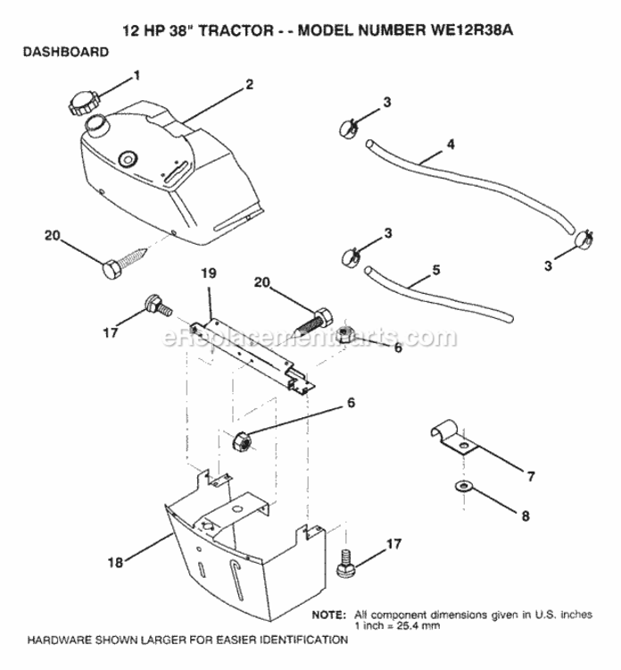 Page C Diagram and Parts List for WE12R38A 1993 Husqvarna Lawn Tractor