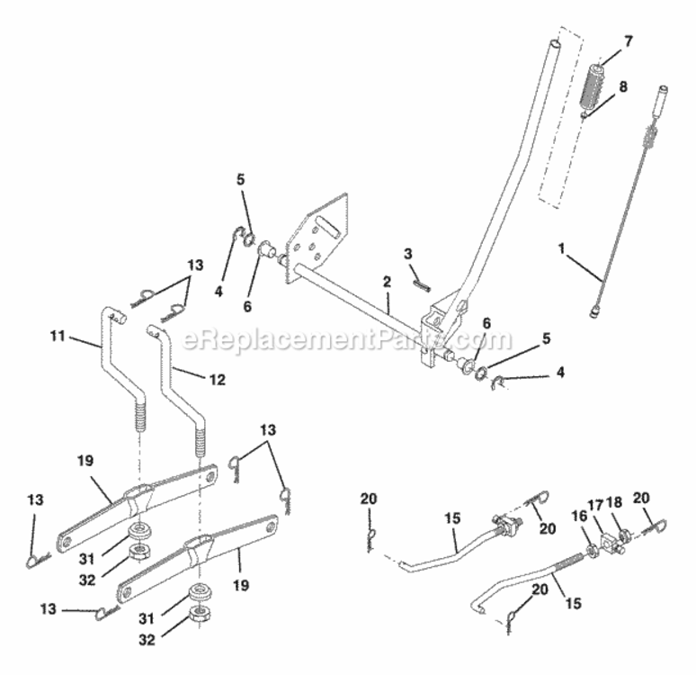 Page G Diagram and Parts List for WE1338A 2003 Husqvarna Lawn Tractor