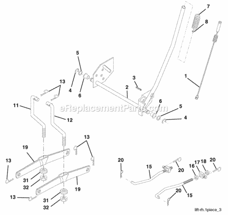 Page G Diagram and Parts List for WE13538LT 2005-06 Husqvarna Lawn Tractor