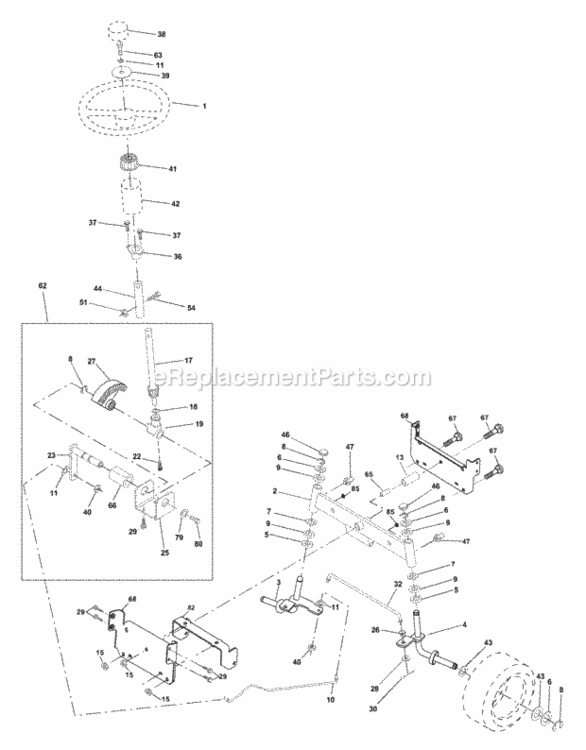 Page I Diagram and Parts List for WE145H42F 1999 Husqvarna Lawn Tractor