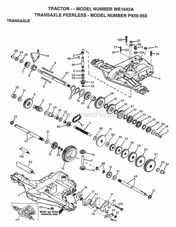 Page N Diagram and Parts List for WE1642A 1997 Husqvarna Lawn Tractor