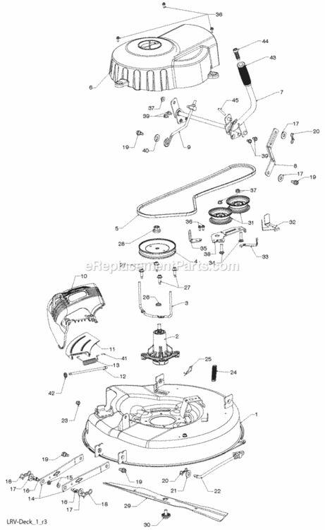 Page E Diagram and Parts List for WE261 2010-06 Husqvarna Lawn Tractor