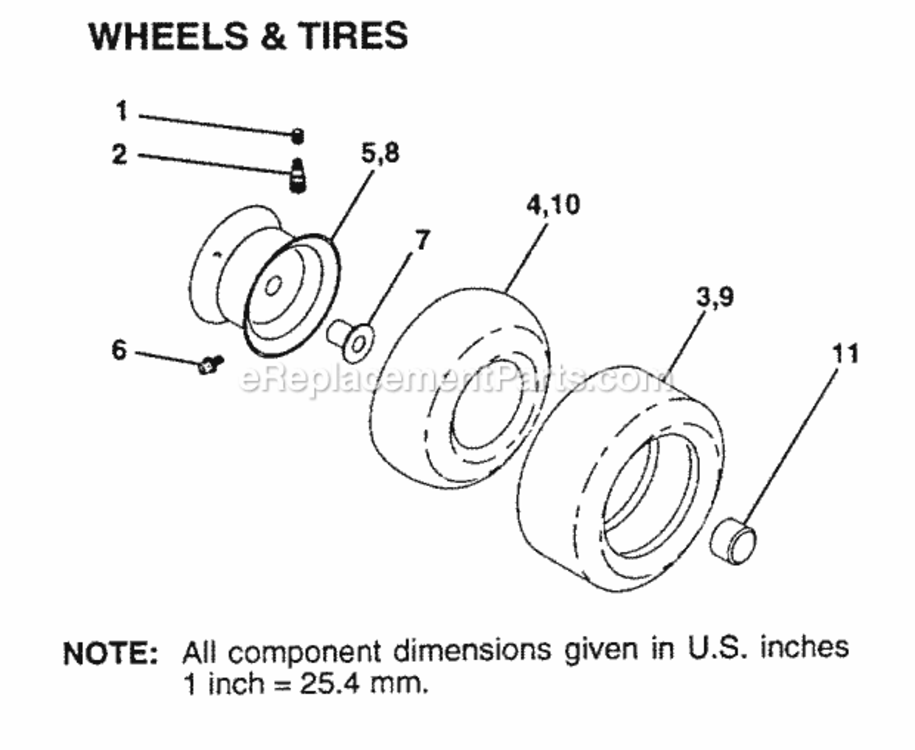 Page L Diagram and Parts List for WG1036A 1999 And Before Husqvarna Lawn Tractor