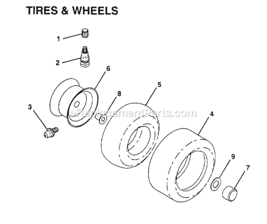 Page M Diagram and Parts List for WG1036A 1999 And Before Husqvarna Lawn Tractor