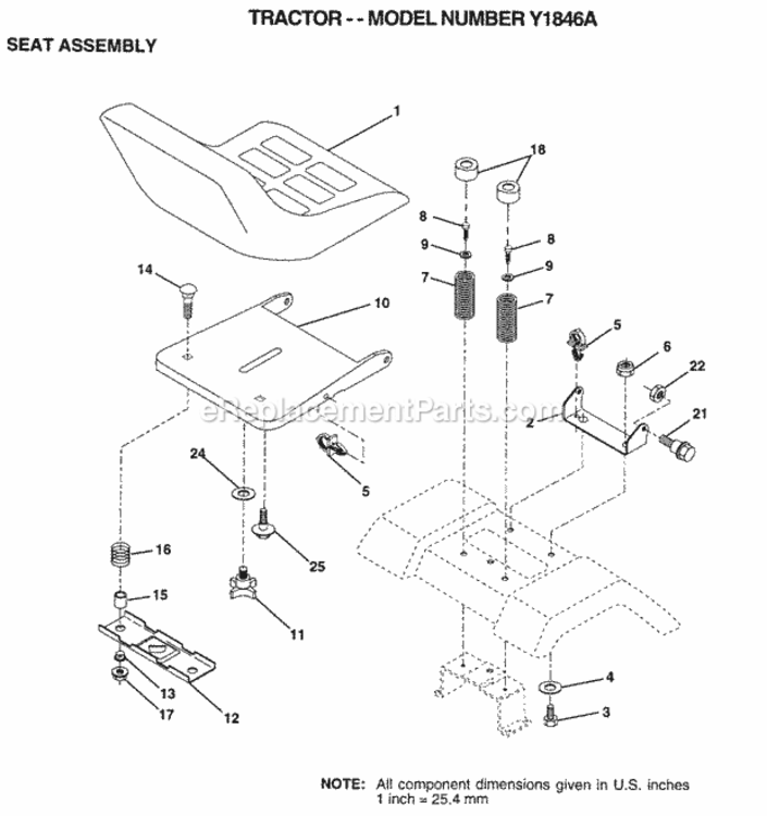 Page I Diagram and Parts List for WG1036A 1999 And Before Husqvarna Lawn Tractor