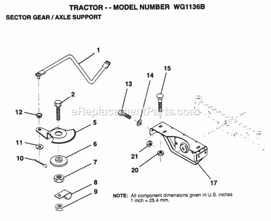 Page H Diagram and Parts List for WG1136B 1999 And Before Husqvarna Lawn Tractor