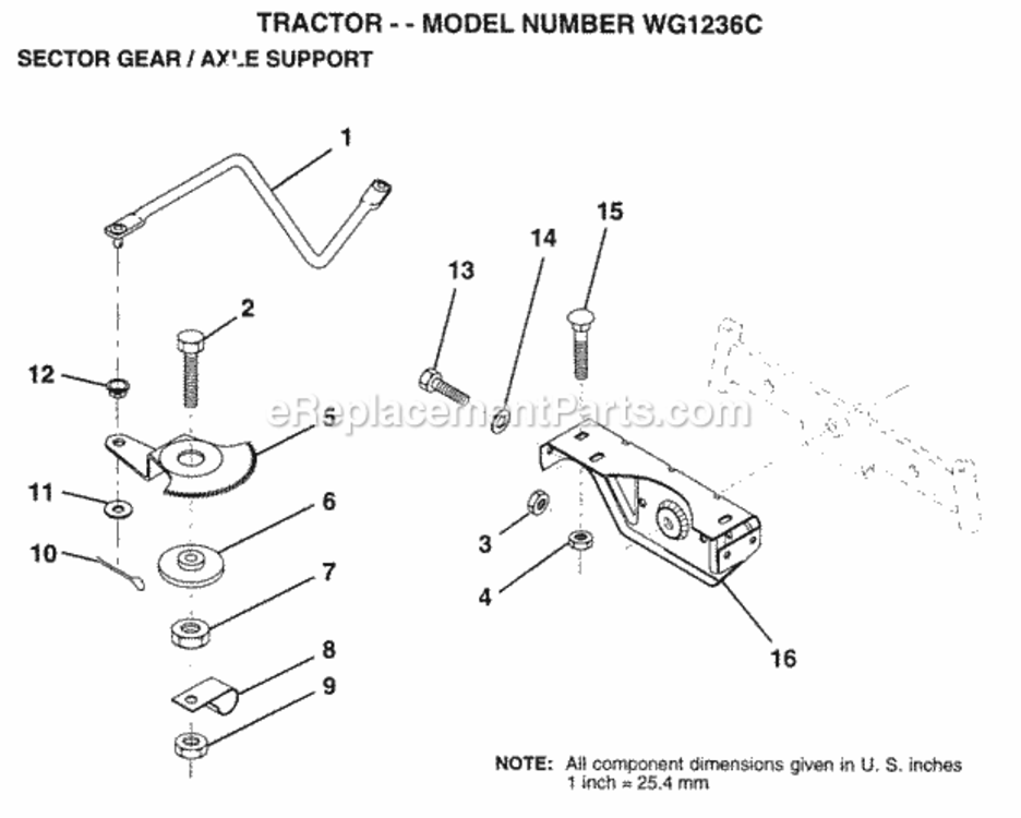 Page M Diagram and Parts List for WG1236C 1999 And Before Husqvarna Lawn Tractor
