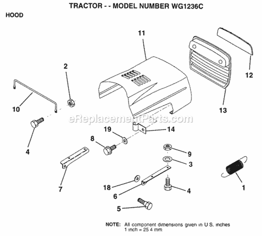 Page I Diagram and Parts List for WG1236C 1999 And Before Husqvarna Lawn Tractor