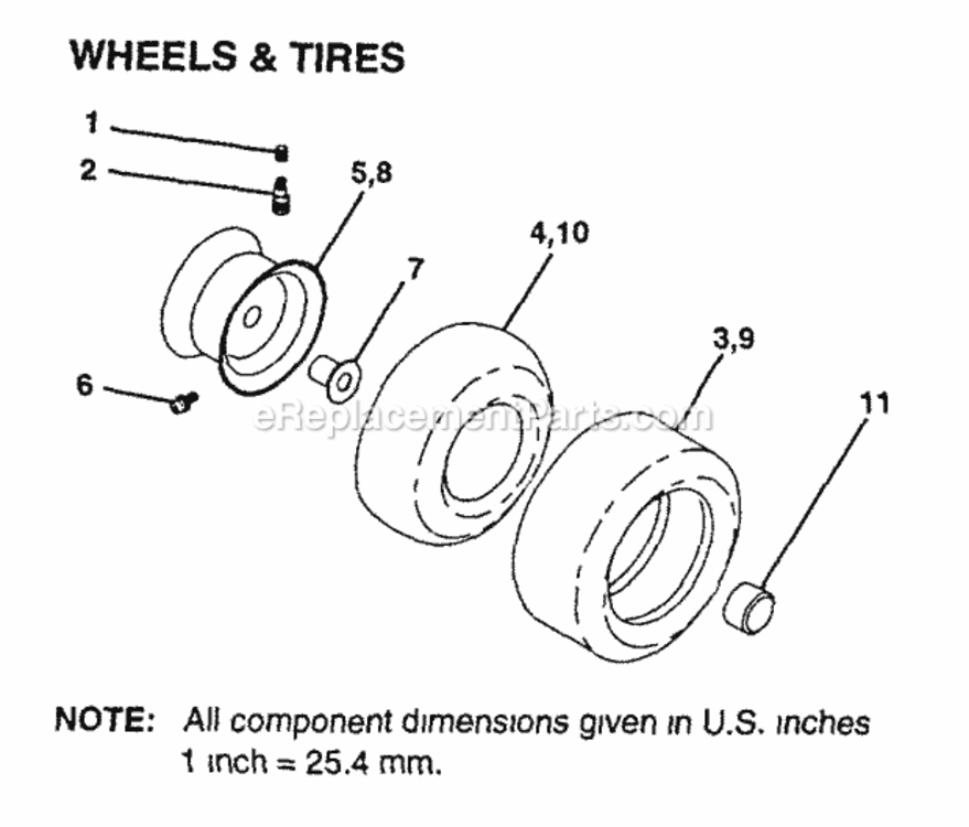Page K Diagram and Parts List for WG15H42A 1999 And Before Husqvarna Lawn Tractor
