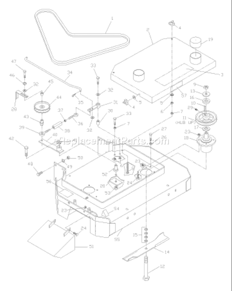 Page C Diagram and Parts List for WG3613P WG 3613 P 968999116 -2005-08 Husqvarna Lawn Mower