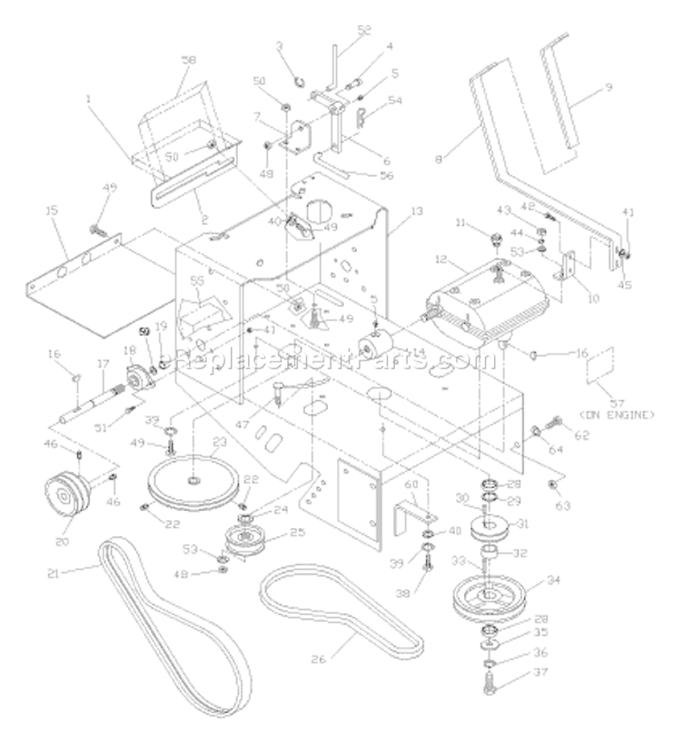 Page F Diagram and Parts List for W4815 W 4815 968999251 -2004-11 Husqvarna Lawn Mower