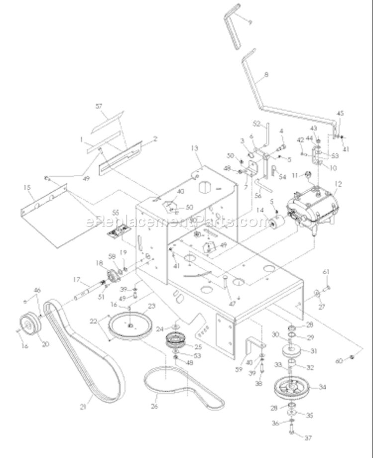 Page B Diagram and Parts List for WG4815E WG 4815 E 968999120 -2006-02 Husqvarna Lawn Mower