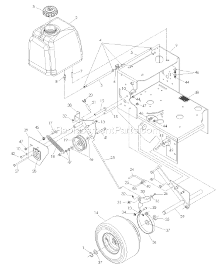 Page D Diagram and Parts List for WG4815E WG 4815 E 968999120 -2006-02 Husqvarna Lawn Mower