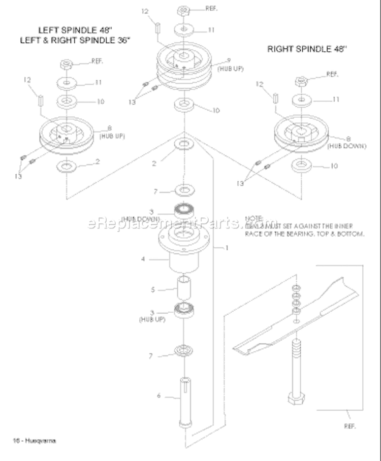 Page F Diagram and Parts List for WG4815E WG 4815 E 968999120 -2006-02 Husqvarna Lawn Mower