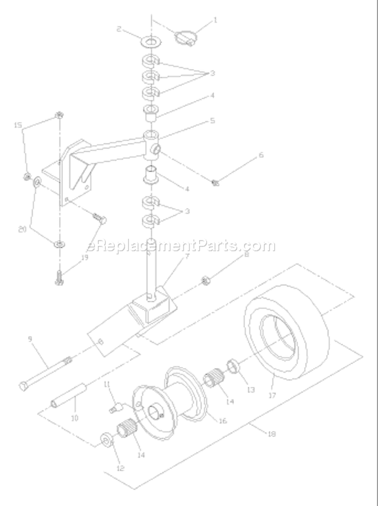 Page B Diagram and Parts List for W4815 W 4815 968999251 -2004-11 Husqvarna Lawn Mower