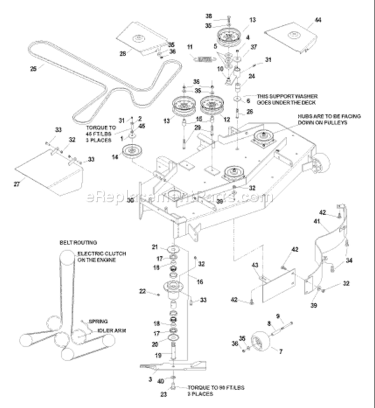 Page B Diagram and Parts List for 4817 WHF  968999252 -2004-09 Husqvarna Lawn Mower