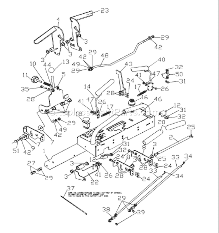 Page D Diagram and Parts List for 5218ETS WHF  968999130 -2002-02 Husqvarna Lawn Mower
