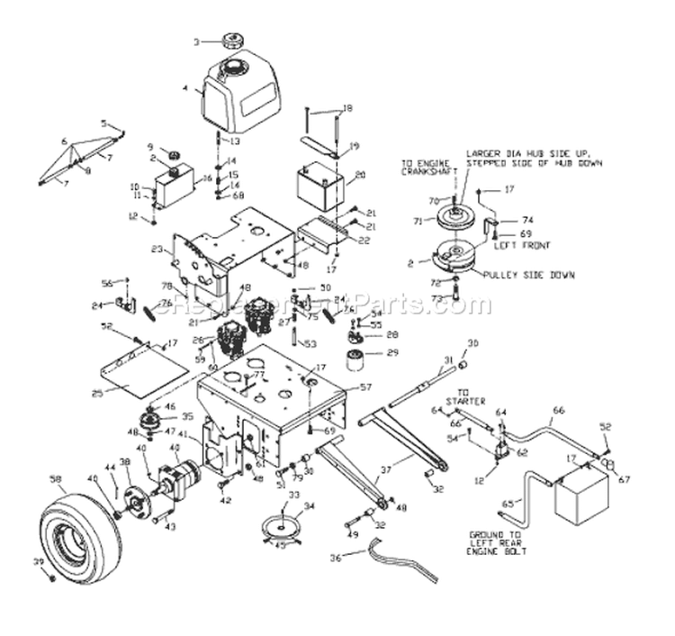 Page F Diagram and Parts List for 5218ETS WHF  968999130 -2002-02 Husqvarna Lawn Mower