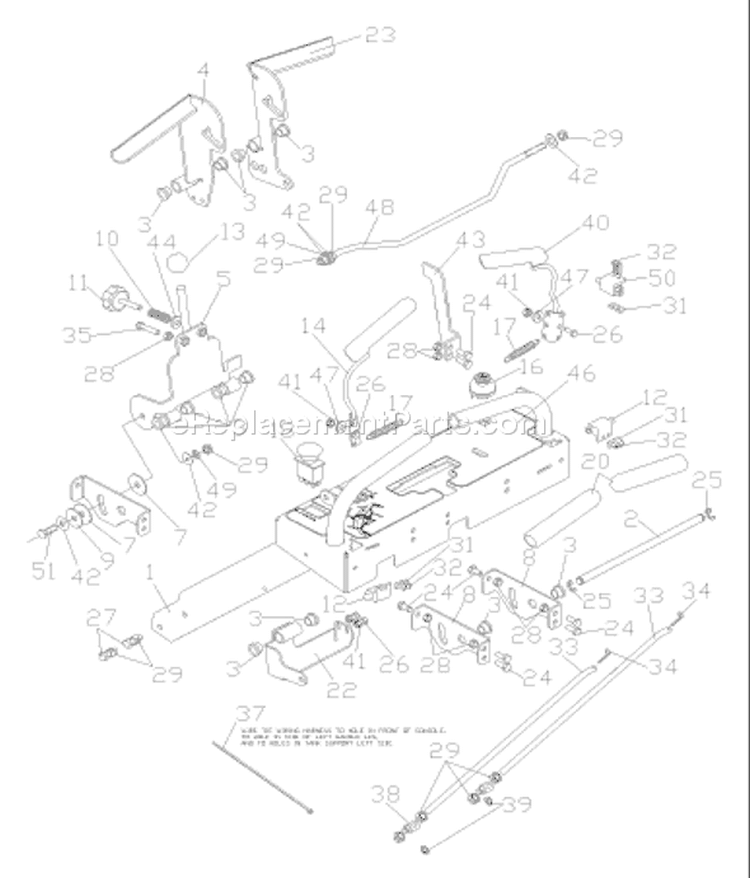 Page D Diagram and Parts List for 4818ETS WHF  968999129 -2002-09 Husqvarna Lawn Mower