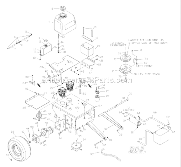 Page F Diagram and Parts List for 4818ETS WHF  968999129 -2002-09 Husqvarna Lawn Mower