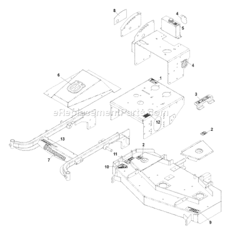 Page A Diagram and Parts List for 5219 WHF  968999253 -2004-09 Husqvarna Lawn Mower