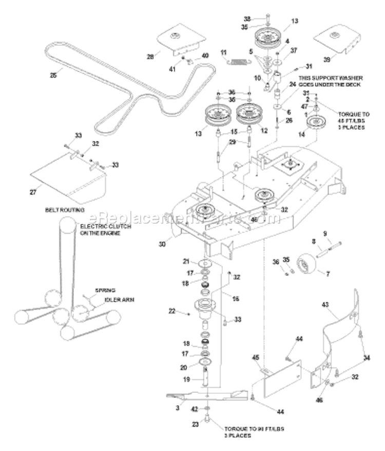 Page B Diagram and Parts List for 5219 WHF  968999253 -2004-09 Husqvarna Lawn Mower