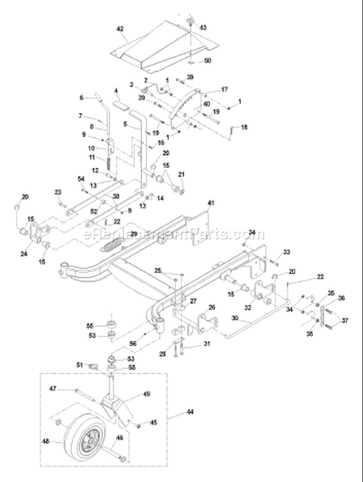 Page D Diagram and Parts List for 5219 WHF  968999253 -2004-09 Husqvarna Lawn Mower