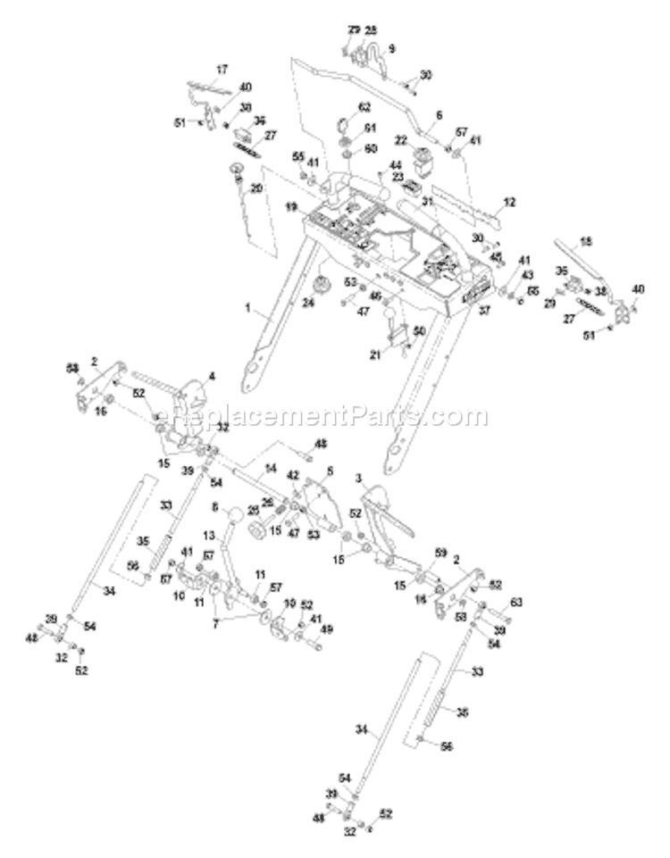 Page E Diagram and Parts List for 5219 WHF  968999253 -2004-09 Husqvarna Lawn Mower