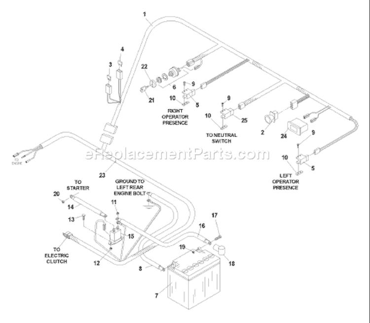 Page H Diagram and Parts List for 5219 WHF  968999253 -2004-09 Husqvarna Lawn Mower