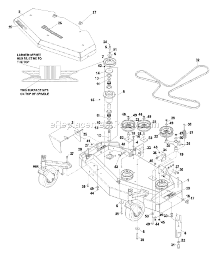 Page B Diagram and Parts List for 4817 WHT  968999238 -2004-09 Husqvarna Lawn Mower