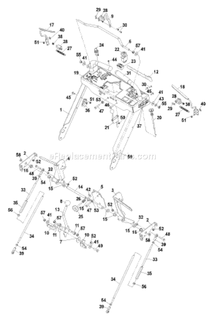 Page D Diagram and Parts List for 4817 WHT  968999238 -2004-09 Husqvarna Lawn Mower
