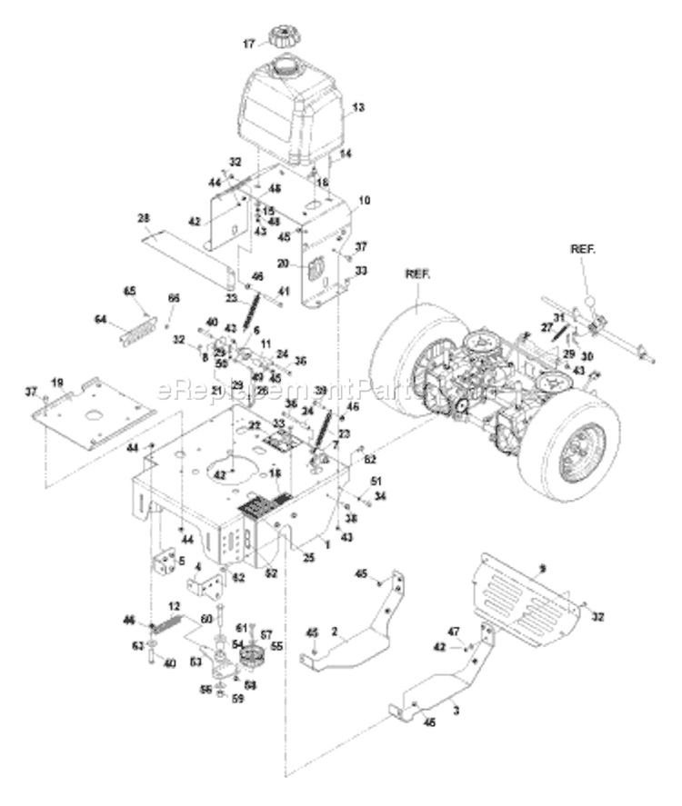 Page F Diagram and Parts List for 4817 WHT  968999238 -2004-09 Husqvarna Lawn Mower