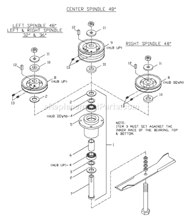 Page A Diagram and Parts List for WH3614 WH 3614 2001-02 Husqvarna Lawn Mower