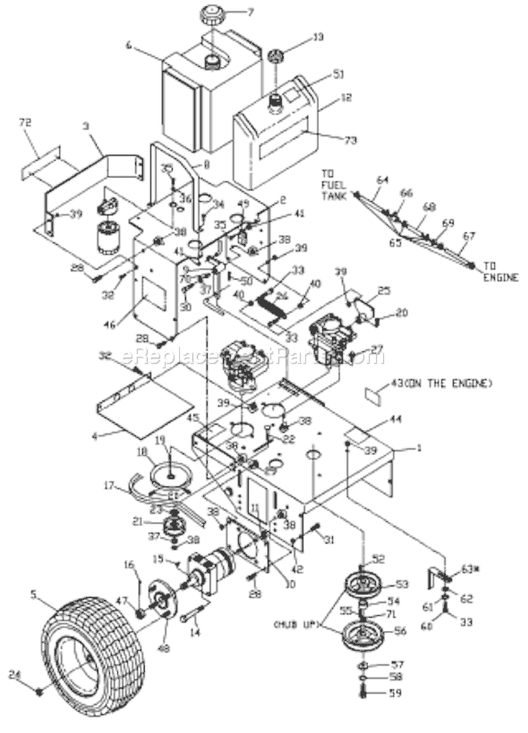 Page L Diagram and Parts List for WH3614A WH 3614 A 2000-06 Husqvarna Lawn Mower