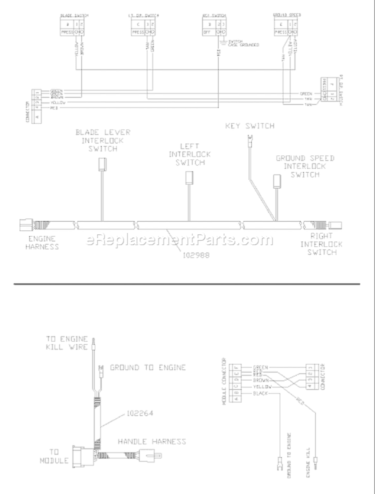 Page H Diagram and Parts List for WH4817ETS WH 4817 ETS 968999123 -2006-02 Husqvarna Lawn Mower