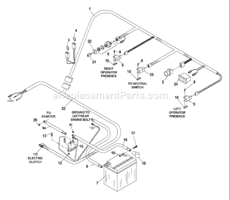 Page H Diagram and Parts List for WH5219EFQ WH 5219 EFQ 968999253 -2005-08 Husqvarna Lawn Mower