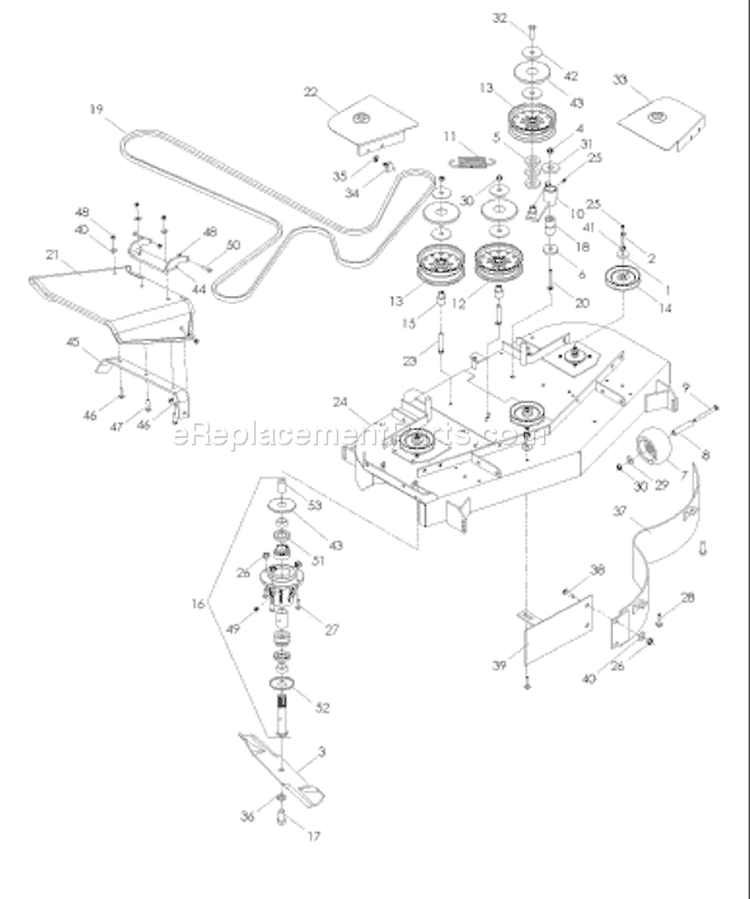 Page A Diagram and Parts List for WH5221EFQ WH 5221 EFQ 968999599 -2006-12 Husqvarna Lawn Mower
