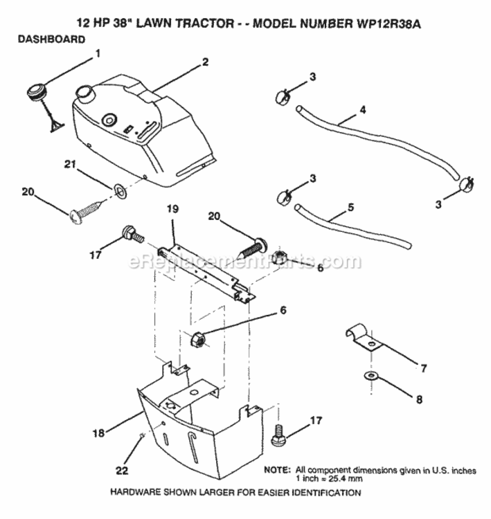 Page C Diagram and Parts List for WP12R38A 1992 Husqvarna Lawn Tractor