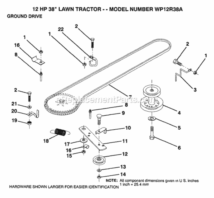 Page I Diagram and Parts List for WP12R38A 1992 Husqvarna Lawn Tractor