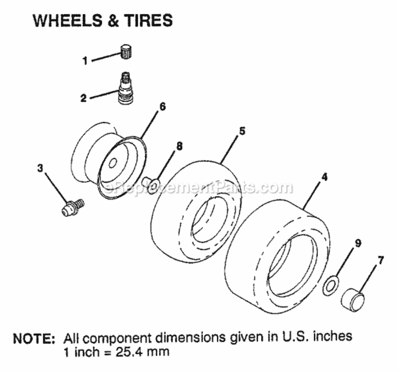 Page N Diagram and Parts List for WP12R38B 1993 Husqvarna Lawn Tractor