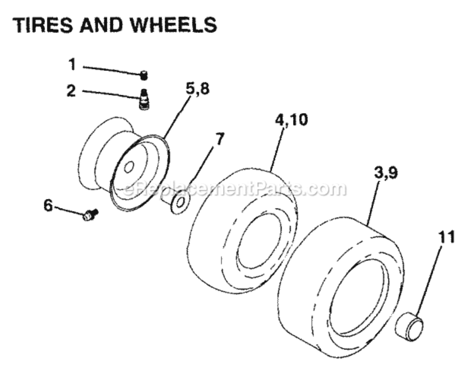 Page K Diagram and Parts List for WP1442A 1994 Husqvarna Lawn Tractor