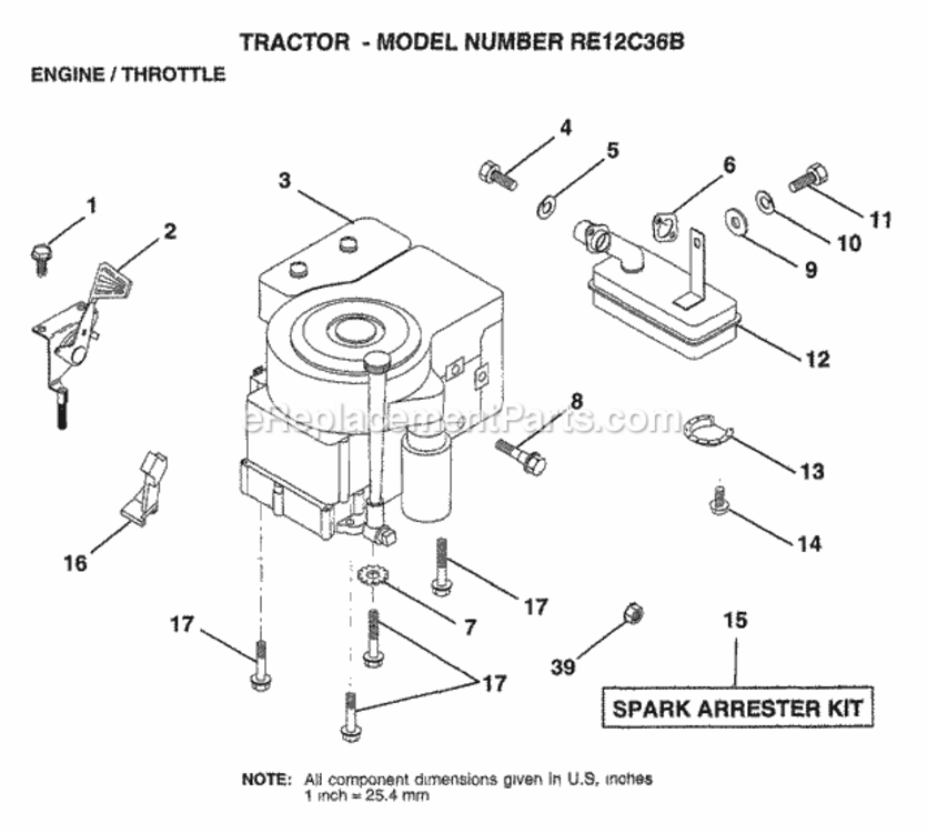 Page U Diagram and Parts List for WP145H42G 1999 Husqvarna Lawn Tractor