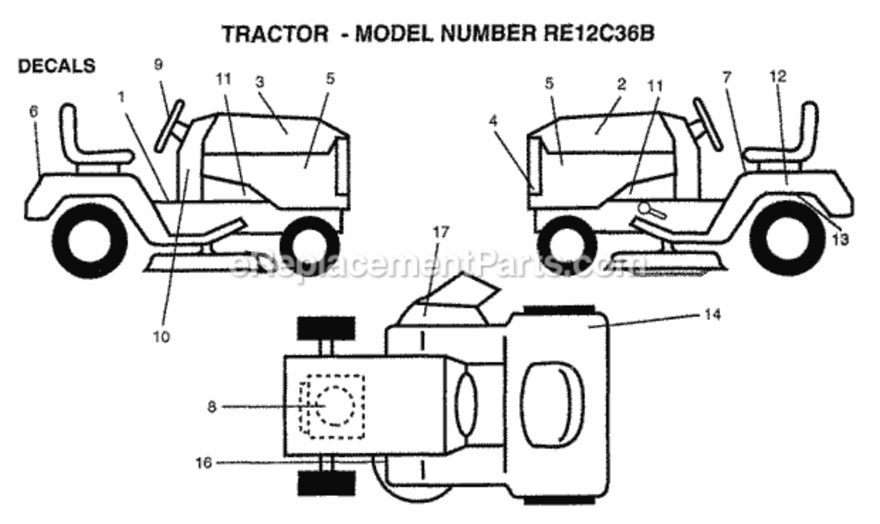 Page F Diagram and Parts List for WP145H42G 1999 Husqvarna Lawn Tractor