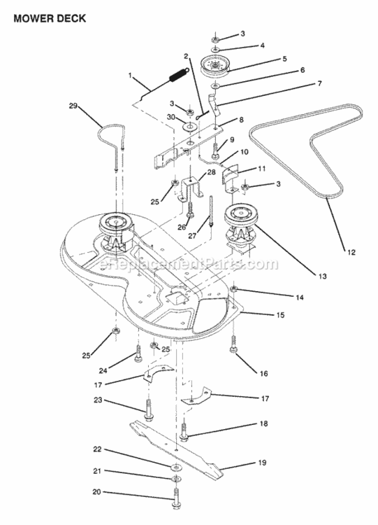 Page J Diagram and Parts List for WS1236A 1991 Husqvarna Lawn Tractor