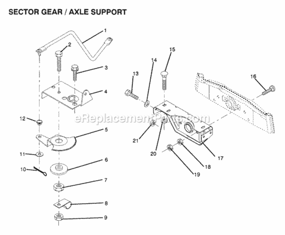 Page M Diagram and Parts List for WS1236A 1991 Husqvarna Lawn Tractor