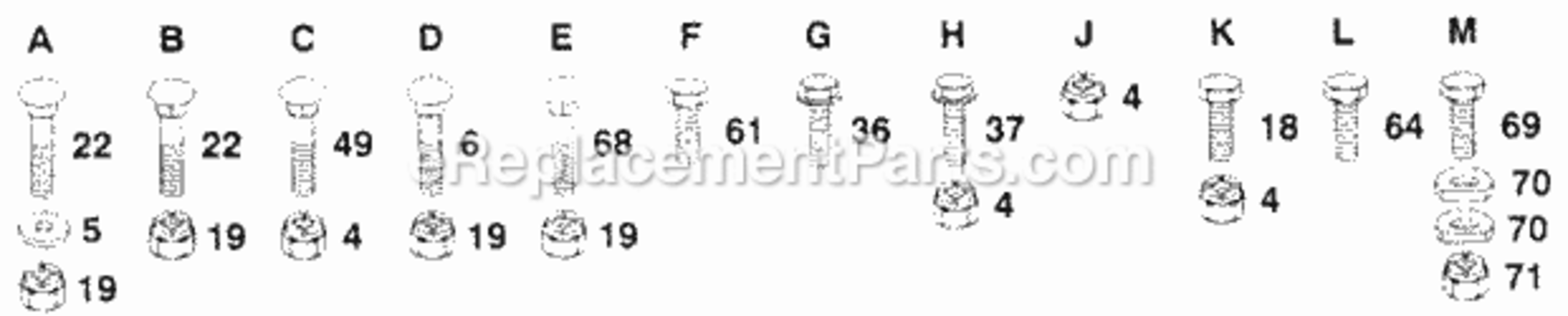 Page J Diagram and Parts List for WS12538A 1991 Husqvarna Lawn Tractor